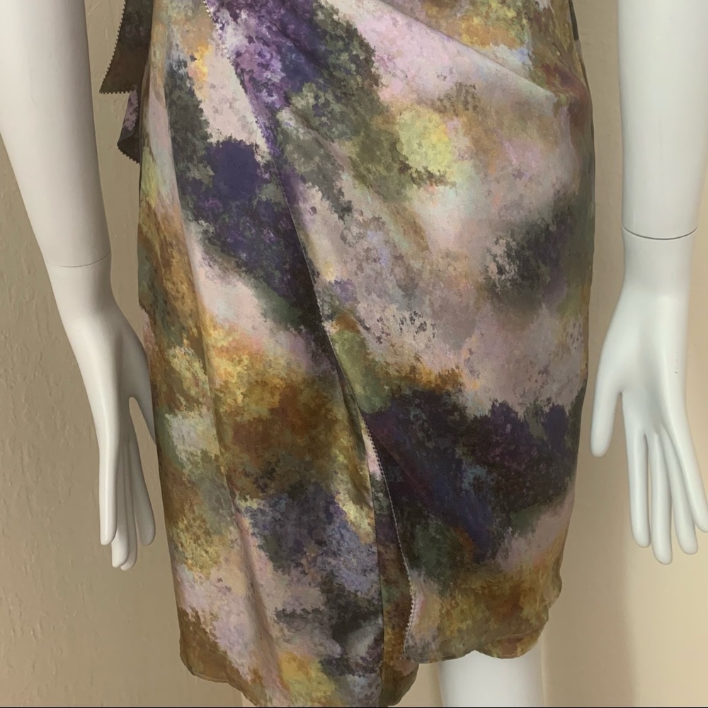 NWT SACHIN + BABI Silk Monet Ankasa Vickie Dress One Shoulder Wrap Pastel Size 4 - Picture 14 of 16